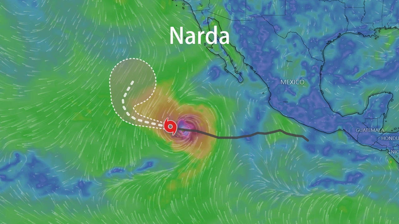 Bản đồ đường đi của Narda